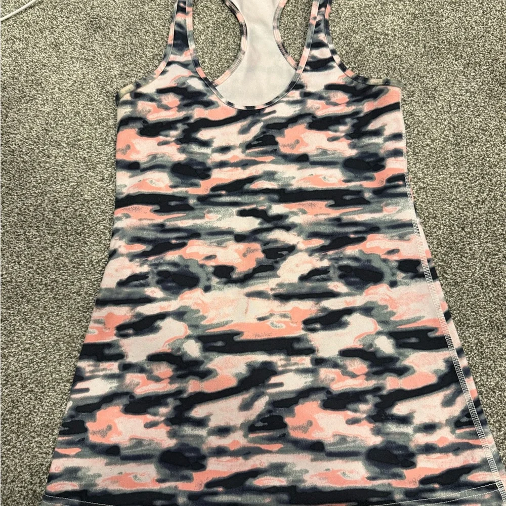lululemon athletica Pink and Black Camo Tank Top - Picture 1 of 2